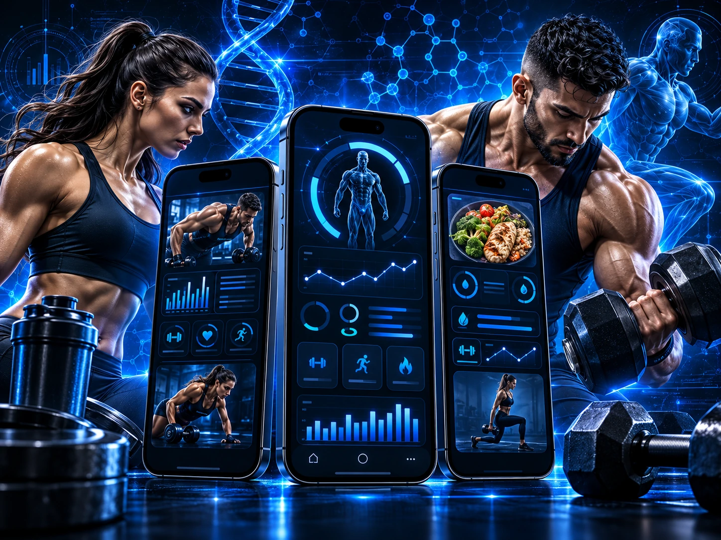 Mobile coaching app promotion concept