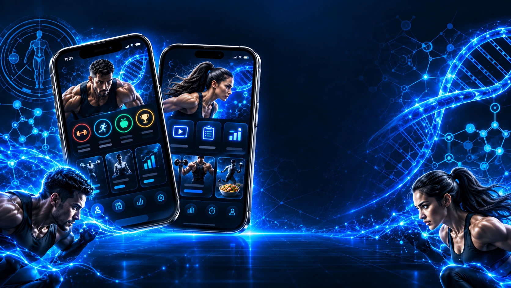 Fitness app interface concept