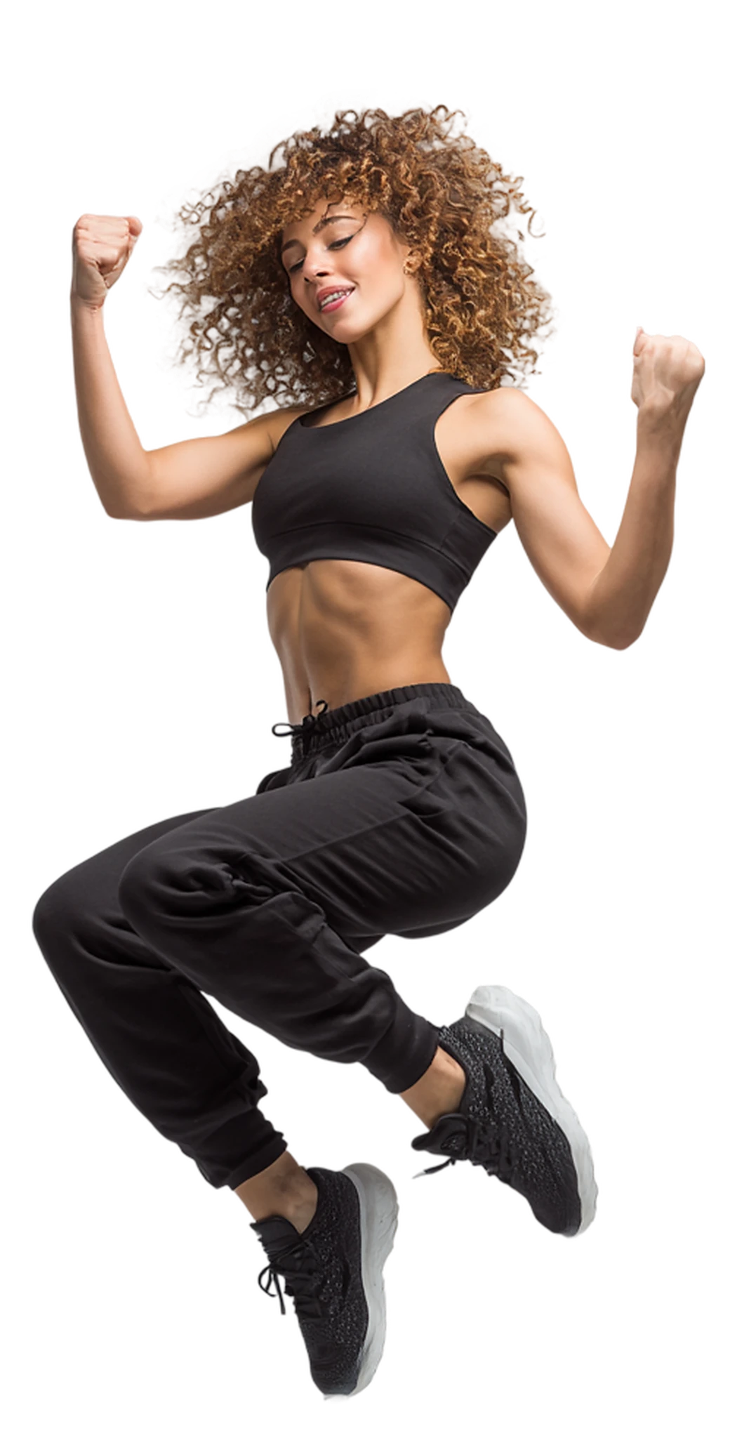 Athlete training with energy and intent